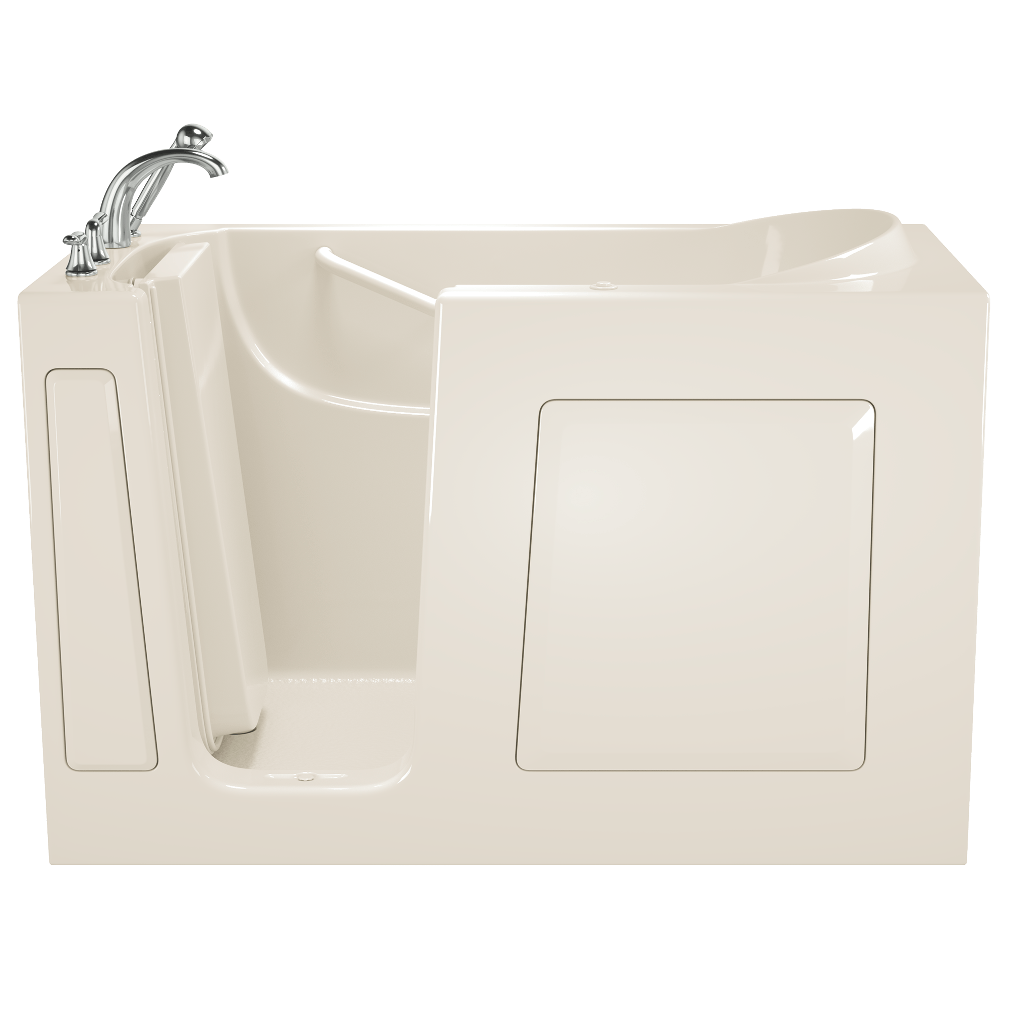 Gelcoat Entry Series 60 x 30 Inch Walk In Tub With Air Spa System - Left Hand Drain With Faucet ST BISCUIT